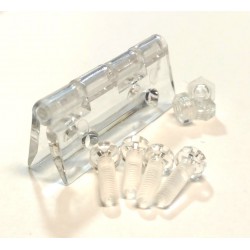 Balama acrilica 45x35mm cu surub, pentru plexiglas, PVC, policarbonat