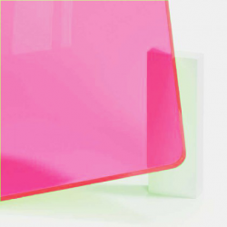 Plexiglas transparent roz, fluorescent, grosime 3mm, dimensiuni 300x200mm