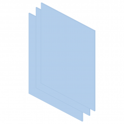 Plexiglas blue pastel (nuanta deschisa), grosime 3mm 1000x600mm