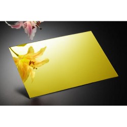Oglinda plexiglas, galbena, grosime 3mm, dimensiuni 300x200mm