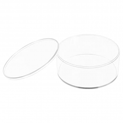 Cutie cilindrica, plexiglas transparent, diametru 100mm, inaltime 100mm
