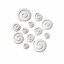 Oglinda acrilica decorativa Spirals, 1000x1000mm