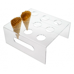Suport pentru conuri de inghetata, din plexiglas transparent