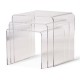 SET 3 masute transparente 50 (L ) x 40 (Ll) x 60 (H) cm